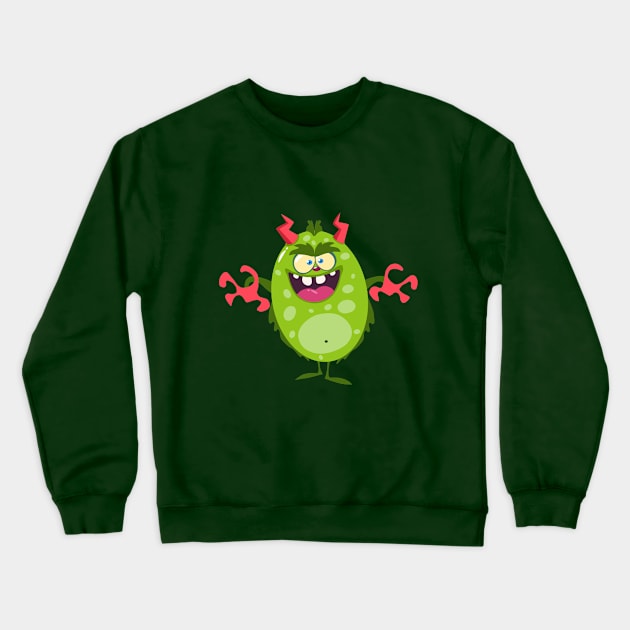 Green monster Crewneck Sweatshirt by Gunszz